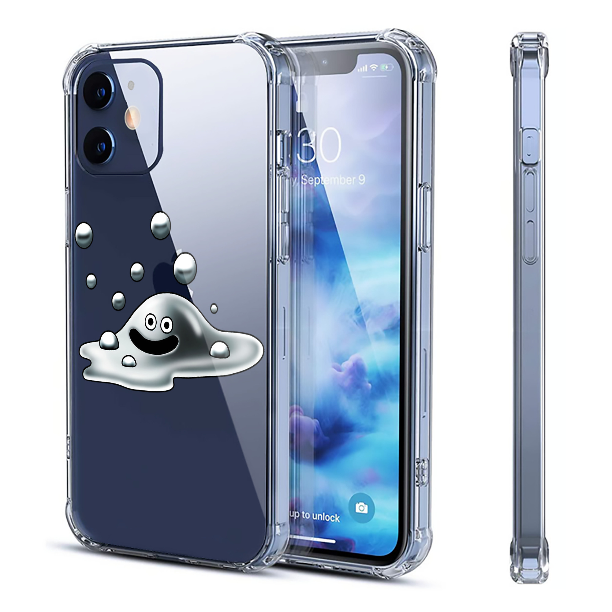 （画像用） ドラゴンクエスト Doragon Kuesuto Dragon Quest 【iPhone 12シリーズ対応】透明スマホケース（クリアソフトケース）